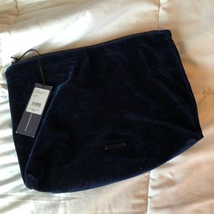 Rebecca Minkoff Foldover Navy Velvet Clutch